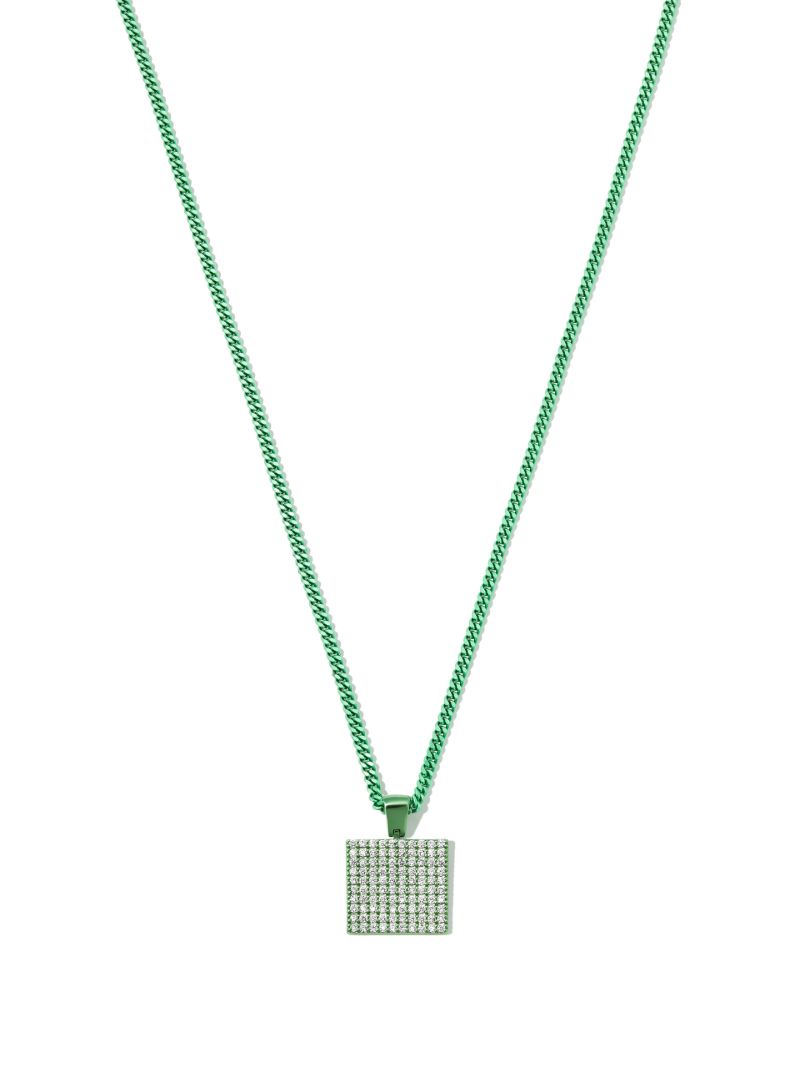 18k White Gold Long Beach Diamond Necklace
