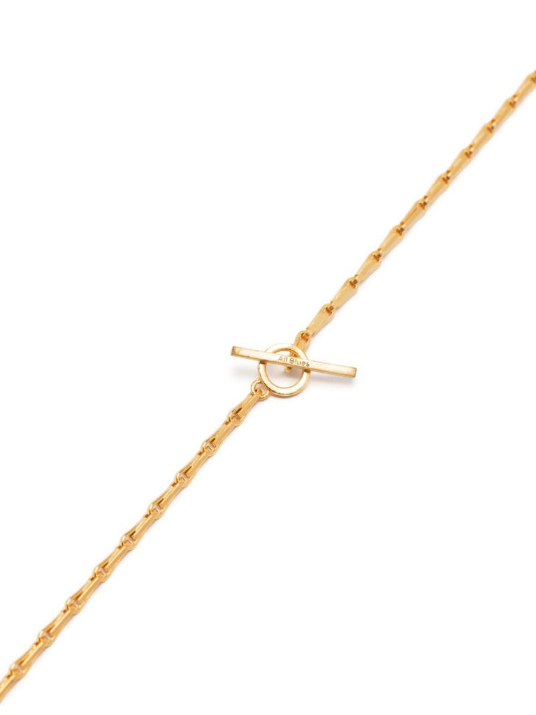 Gold-tone String Chain Necklace