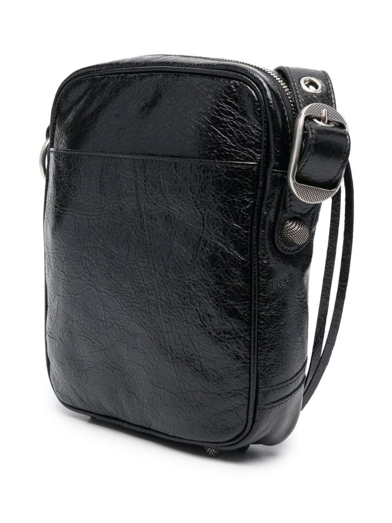 Black Le Cagole Leather Cross Body Bag