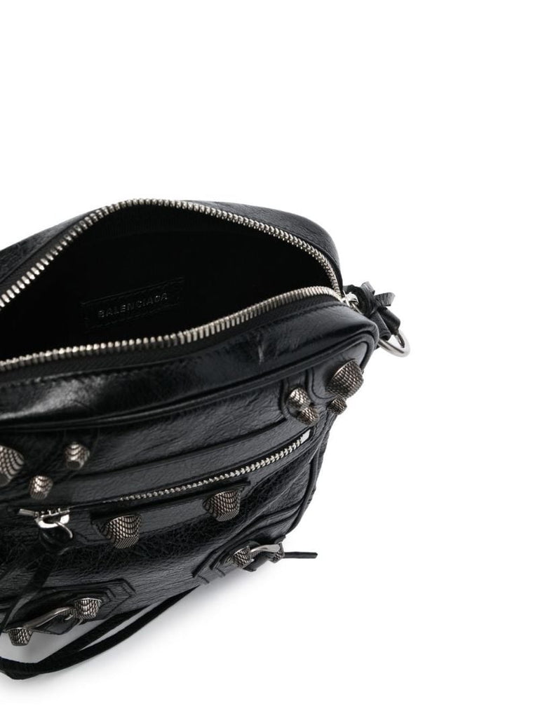 Black Le Cagole Leather Cross Body Bag