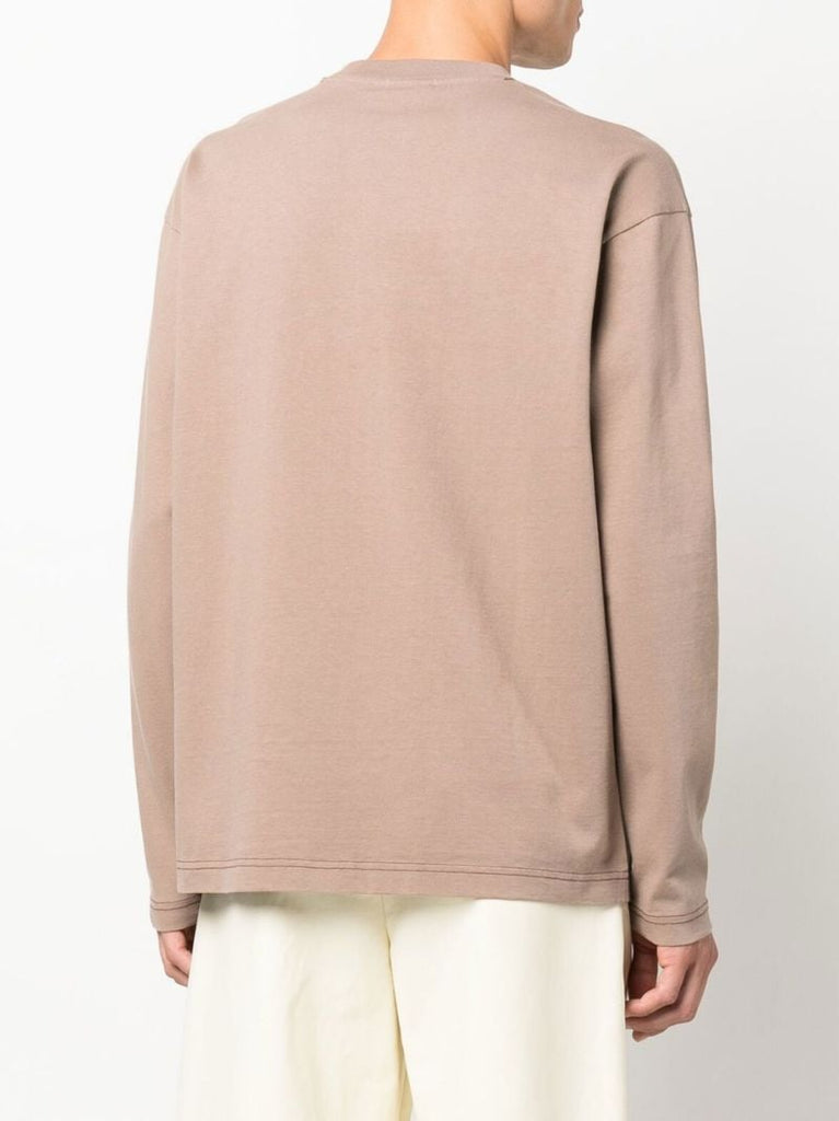Brown Le T-shirt Octopizza Print Long Sleeve T-shirt