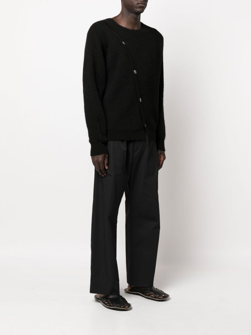 Black Le Pau Asymmetric Cardigan