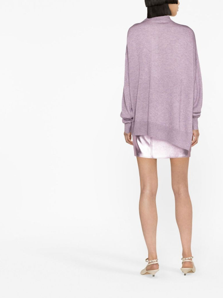 Purple Giliane Asymmetric Sweater