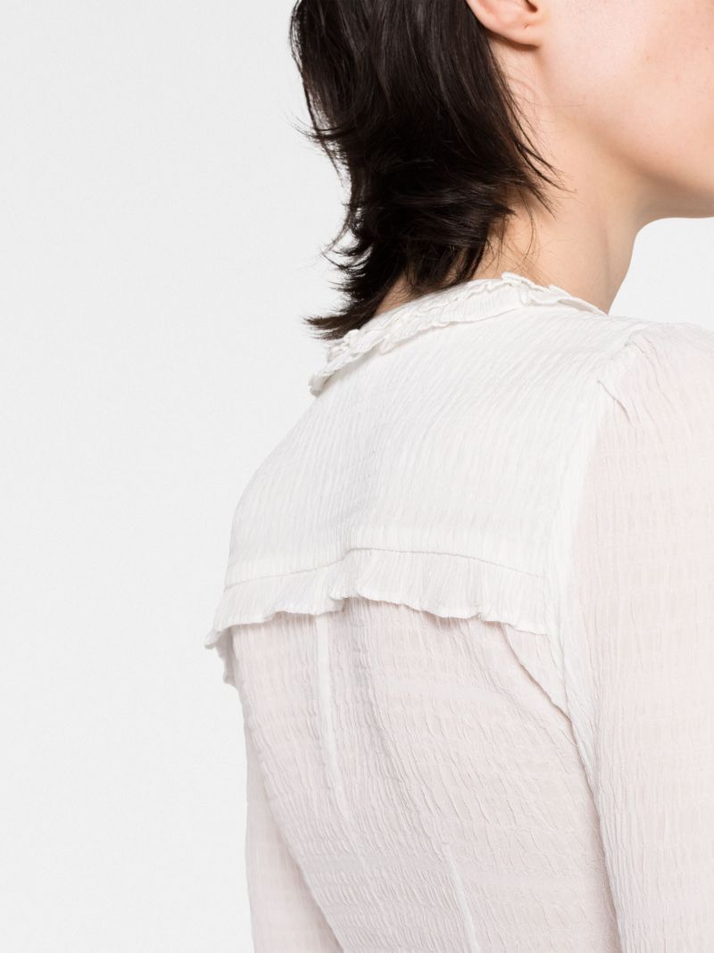 White Georgia Ruffled Blouse