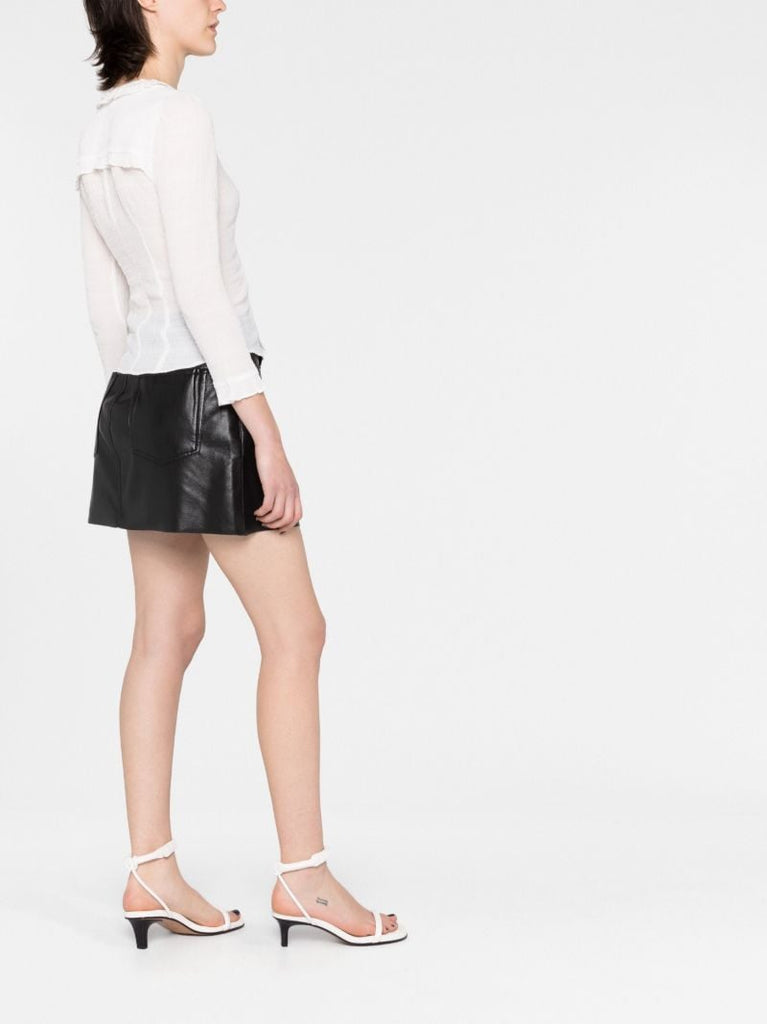 White Georgia Ruffled Blouse