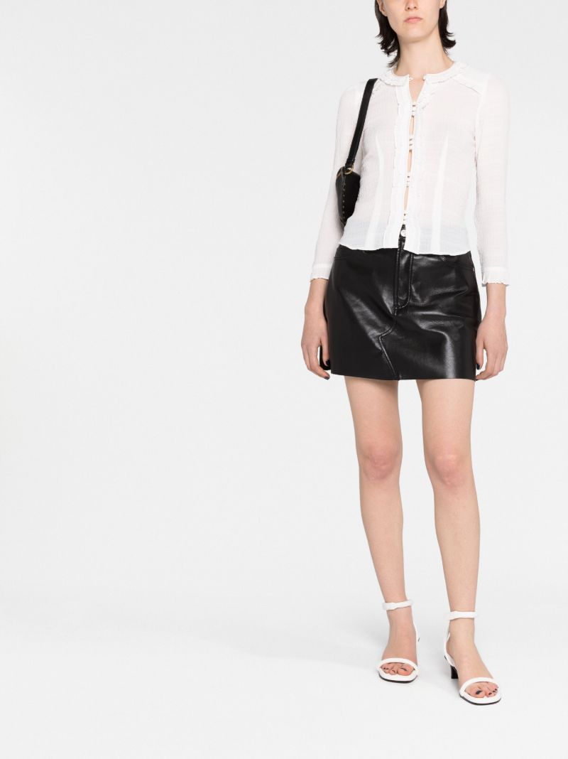 White Georgia Ruffled Blouse