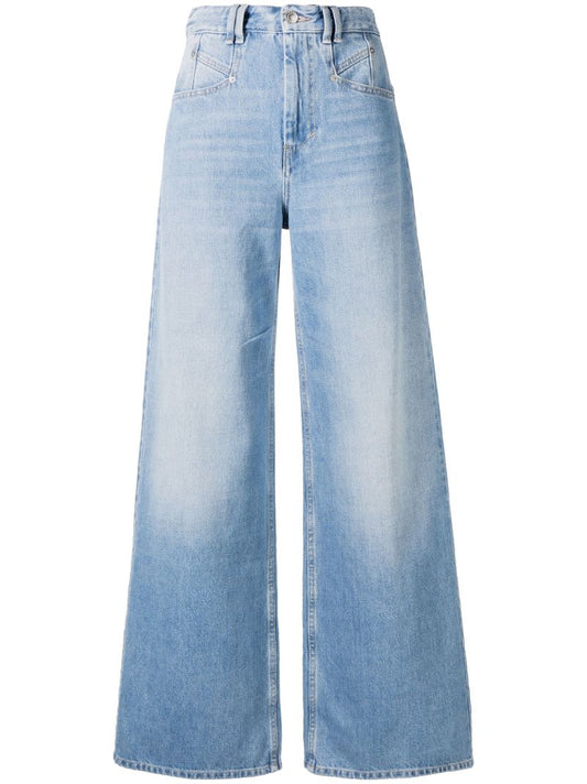 Blue Lemony Wide-leg Jeans