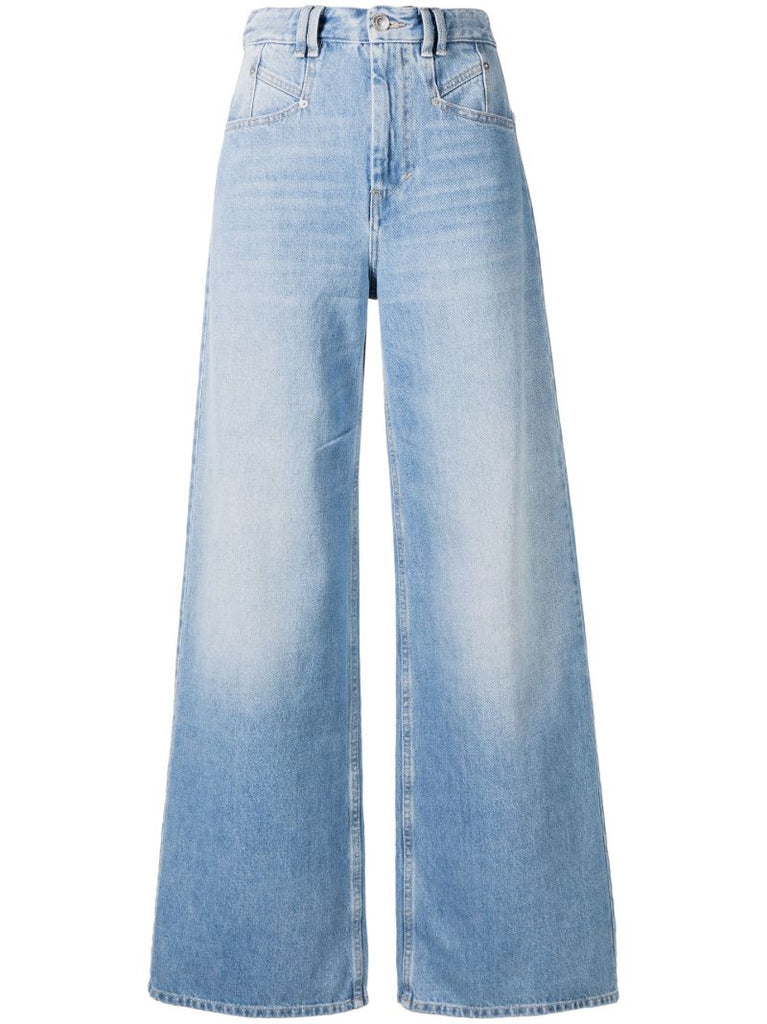 Blue Lemony Wide-leg Jeans