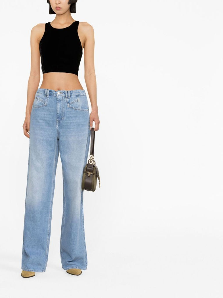 Blue Lemony Wide-leg Jeans
