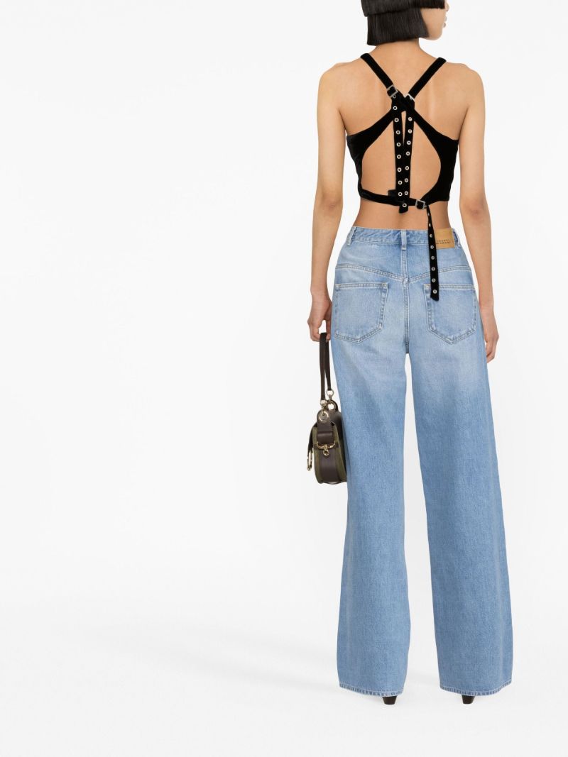 Blue Lemony Wide-leg Jeans
