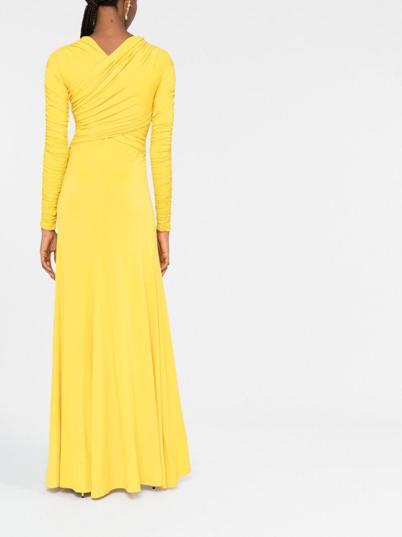 Yellow Aurelie Draped Maxi Dress