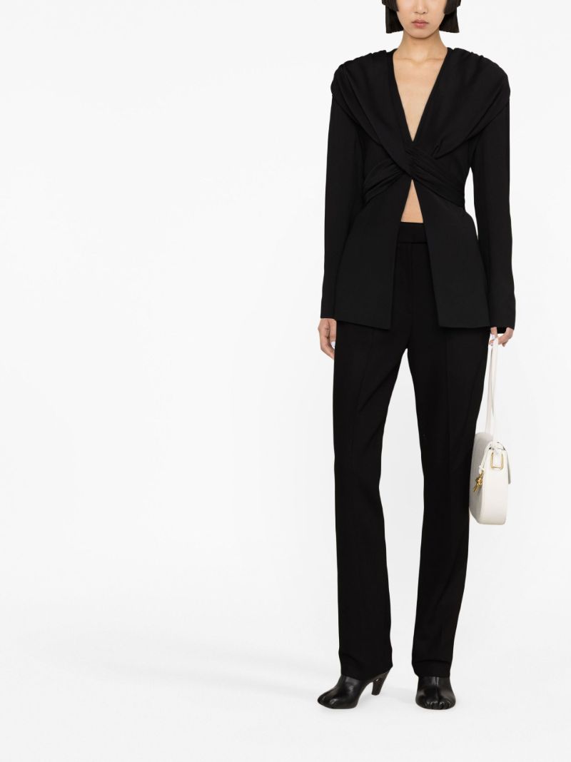 Black Rhea Wrap Detail Jacket