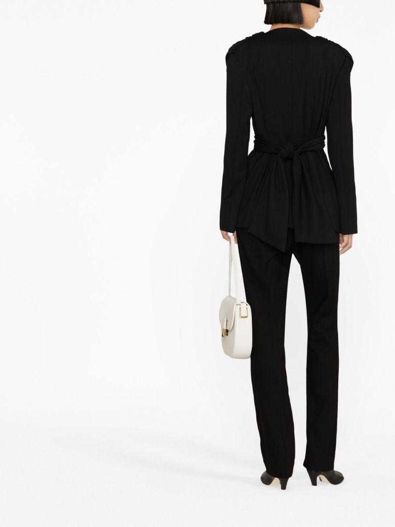 Black Rhea Wrap Detail Jacket