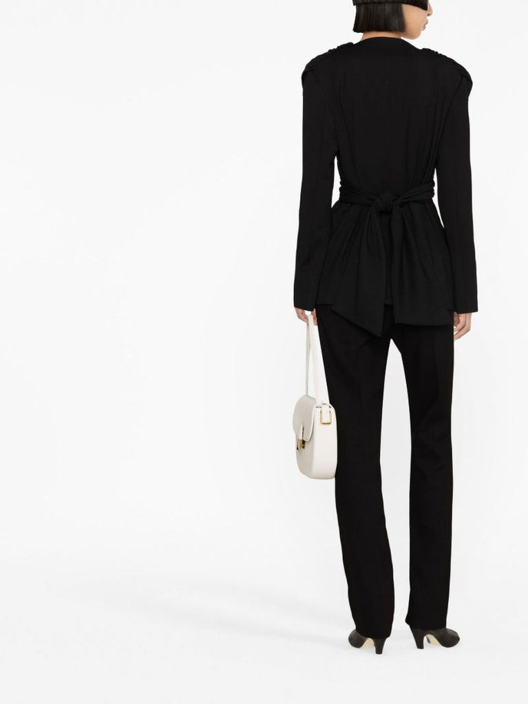 Black Rhea Wrap Detail Jacket