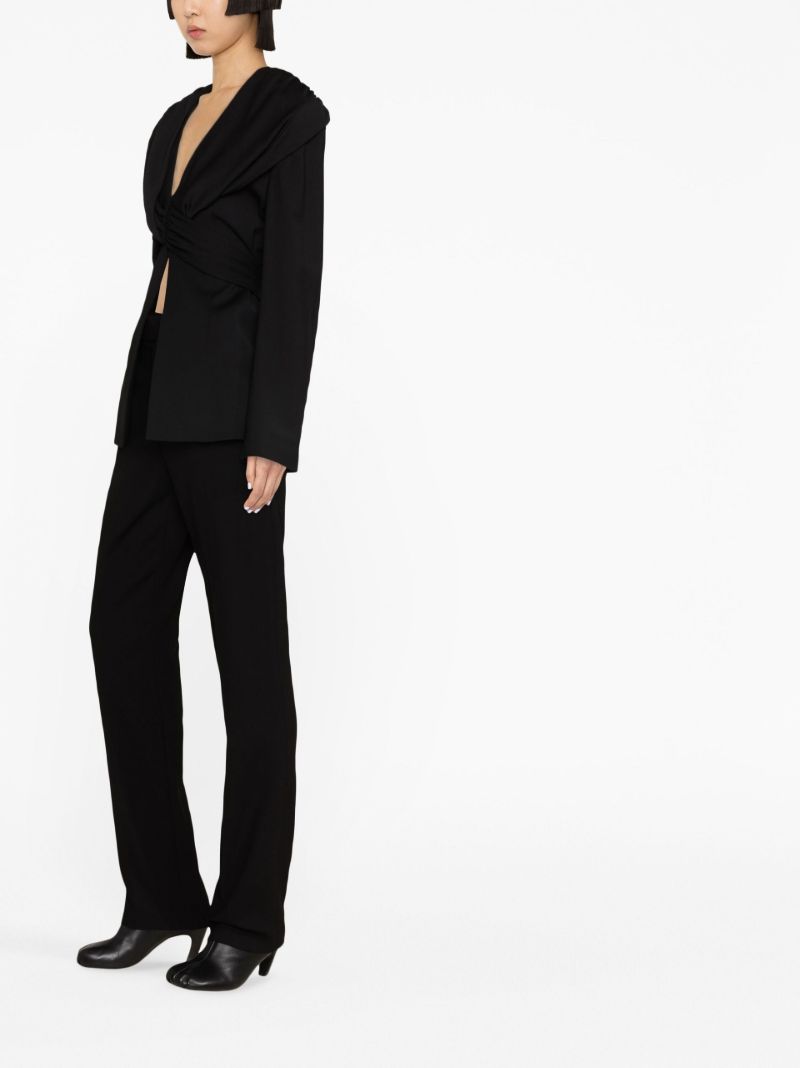 Black Rhea Wrap Detail Jacket