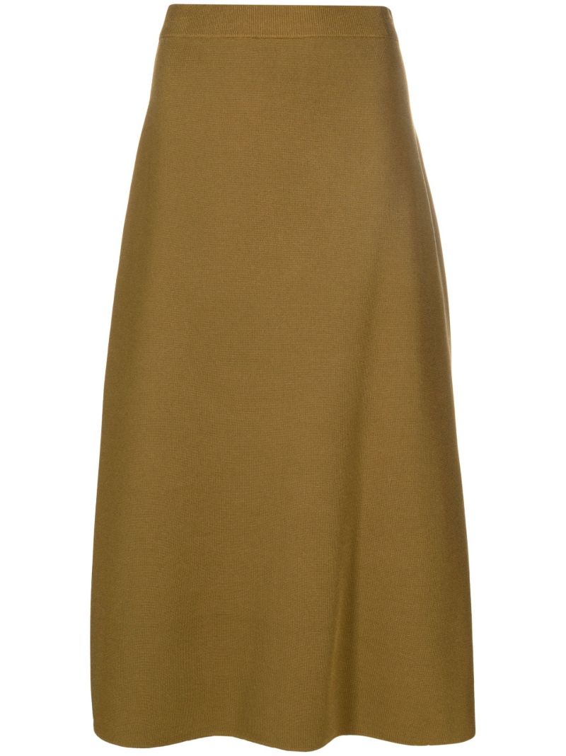 Green Lea Knitted Midi Skirt