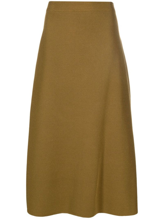 Green Lea Knitted Midi Skirt
