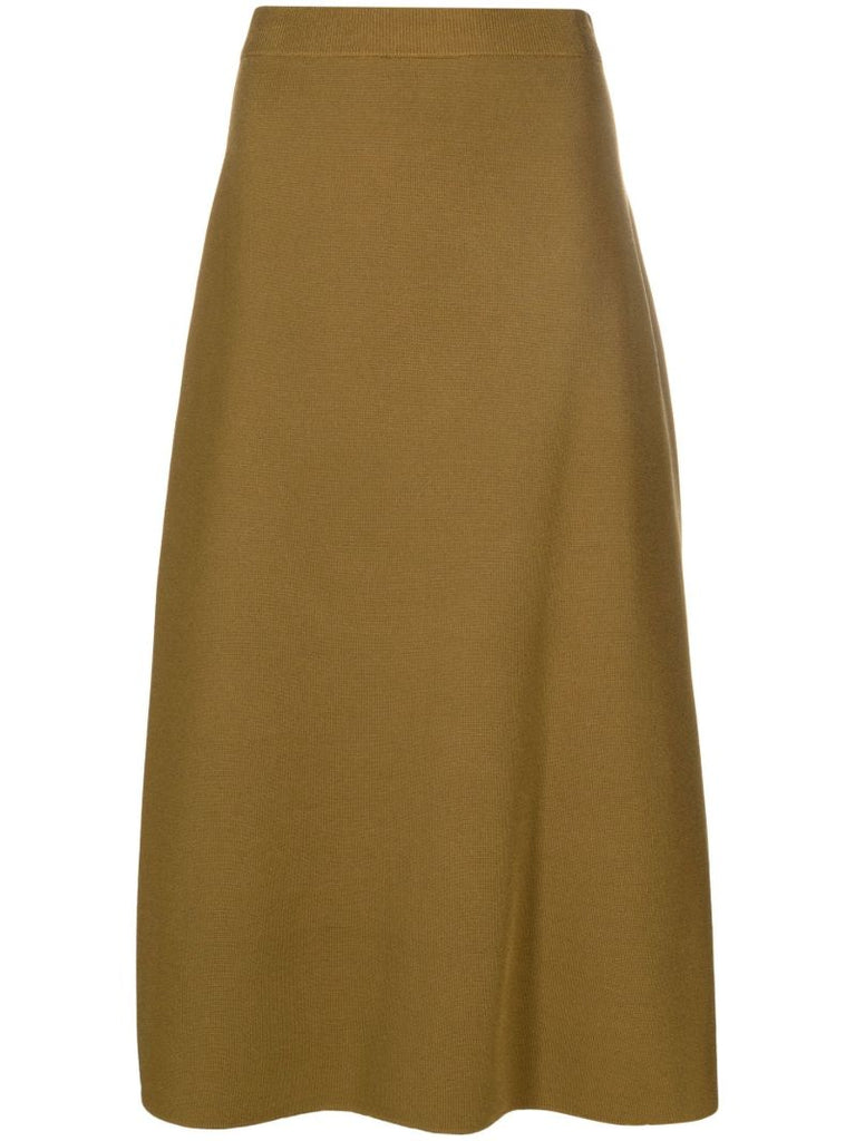 Green Lea Knitted Midi Skirt
