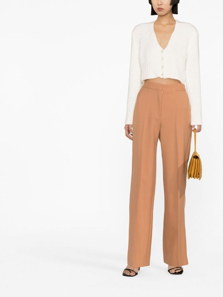 White Louise Cashmere Cropped Cardigan
