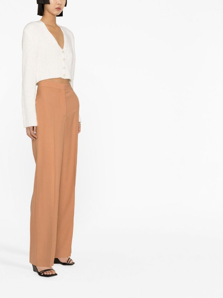 White Louise Cashmere Cropped Cardigan