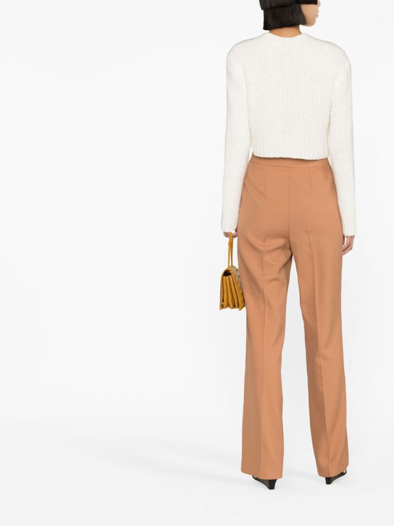 White Louise Cashmere Cropped Cardigan