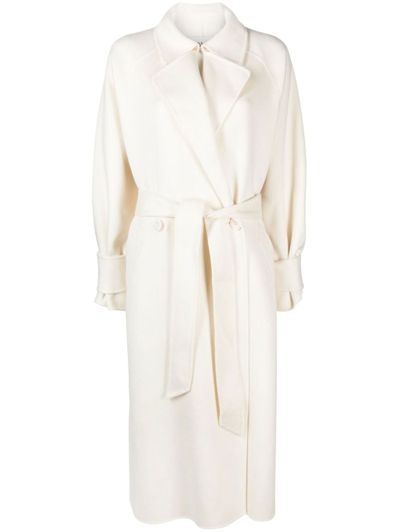 Neutral Pia Belted Wool Coat