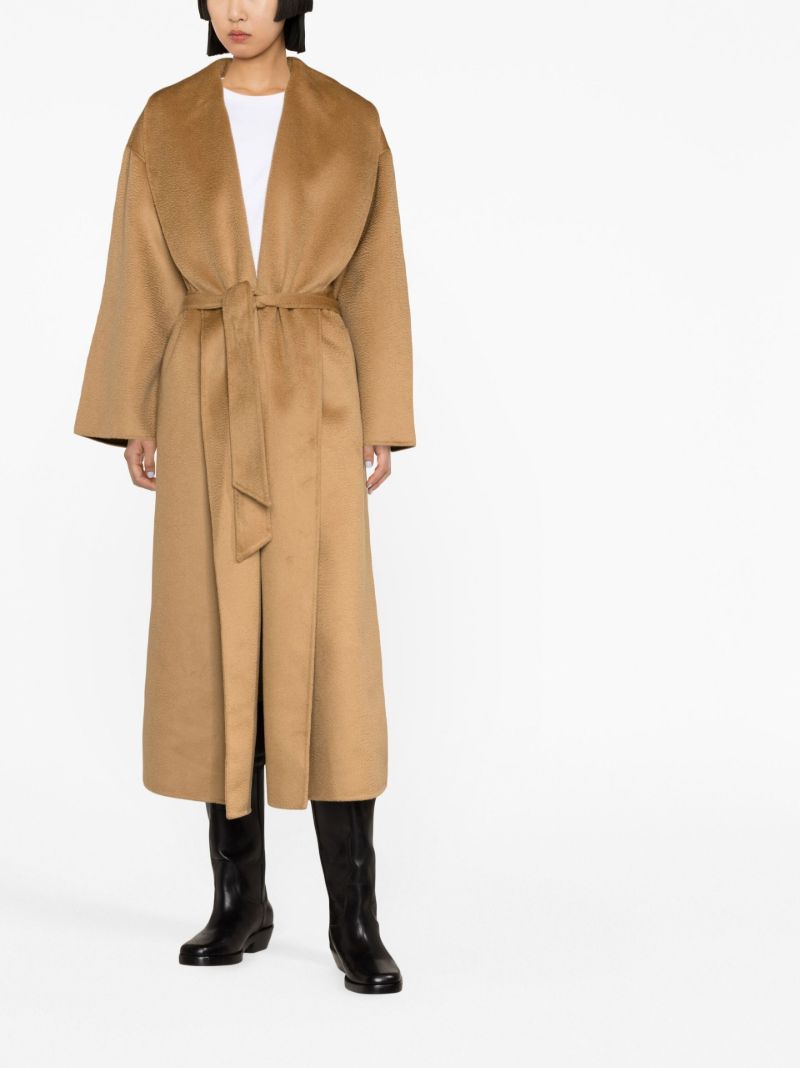 Neutral Jore Wool Wrap Coat