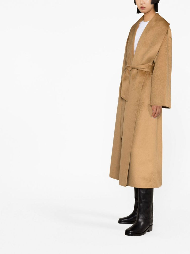 Neutral Jore Wool Wrap Coat