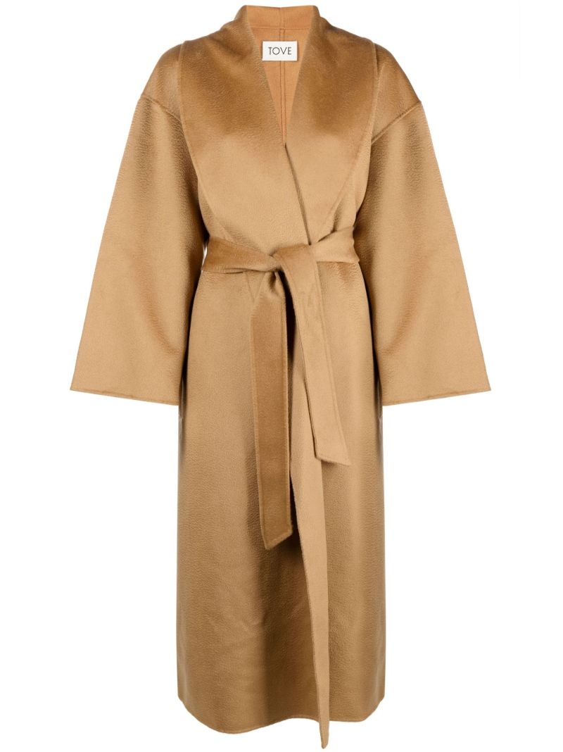 Neutral Jore Wool Wrap Coat