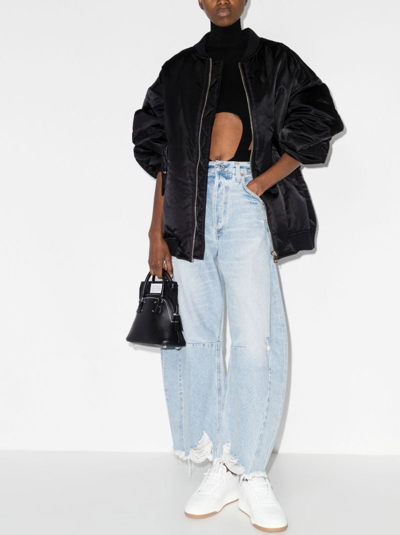 Blue Horseshoe Wide-leg Jeans