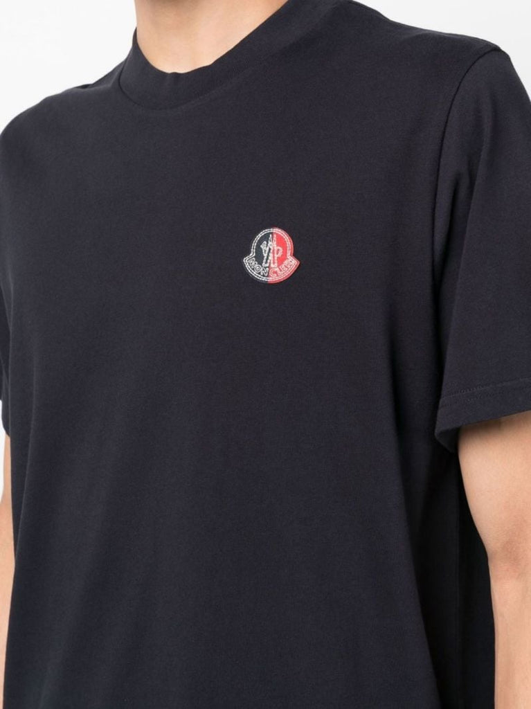 Blue Logo Cotton T-shirt