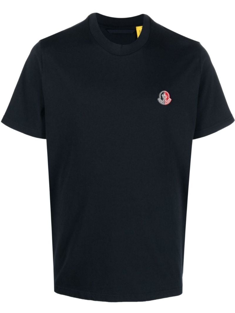 Blue Logo Cotton T-shirt