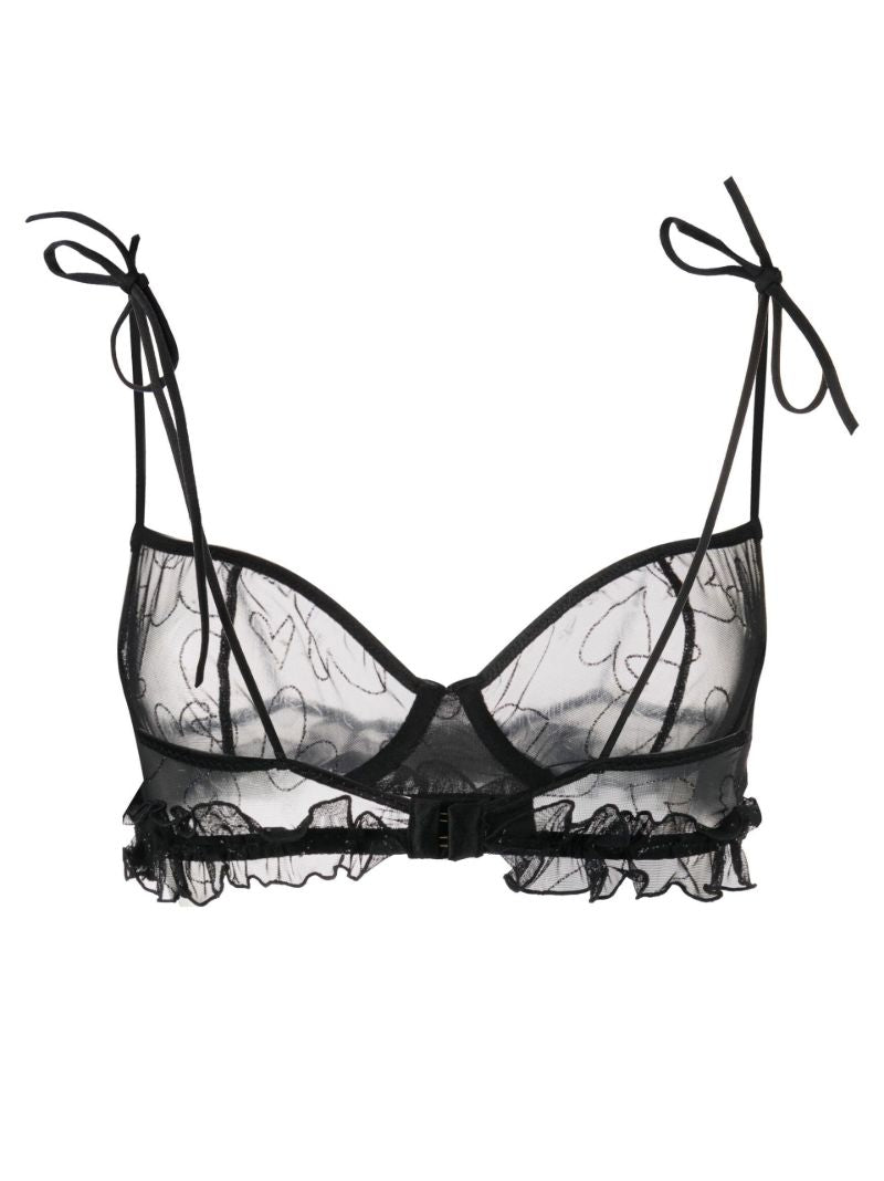 Black Falaise Sheer Underwire Bra