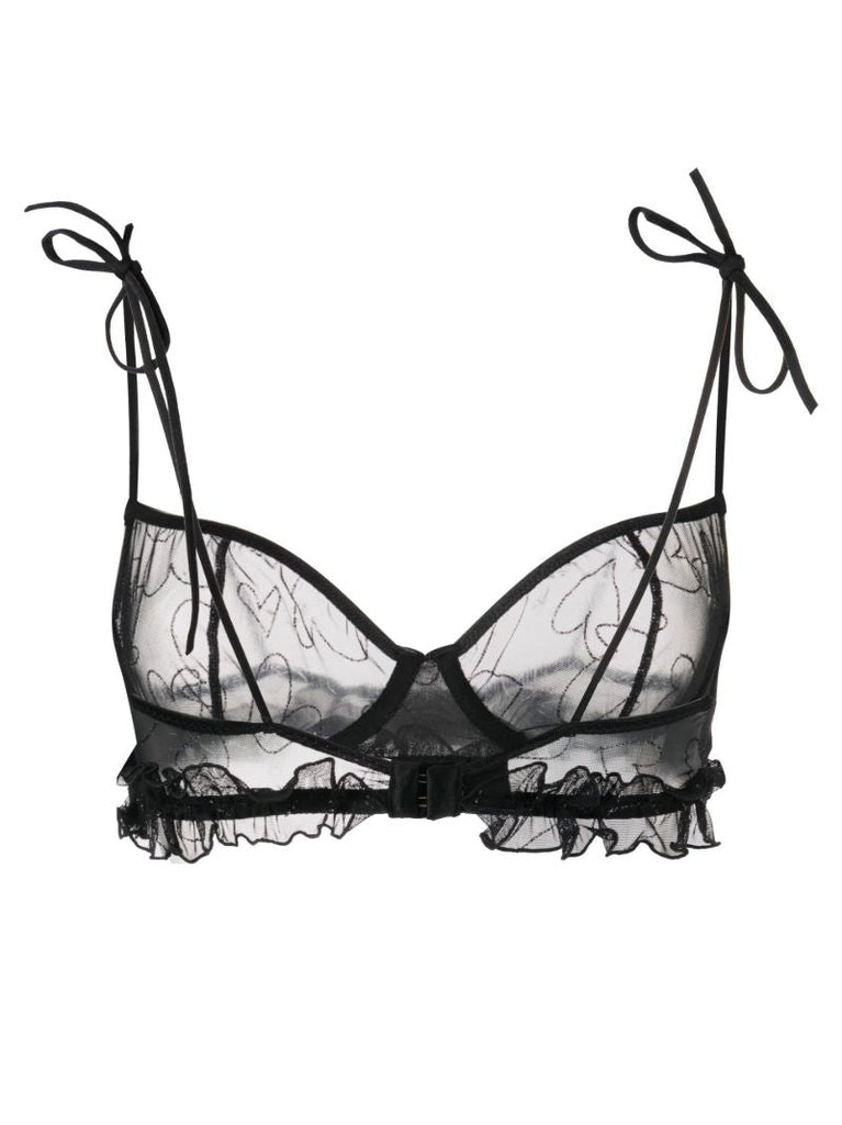 Black Falaise Sheer Underwire Bra