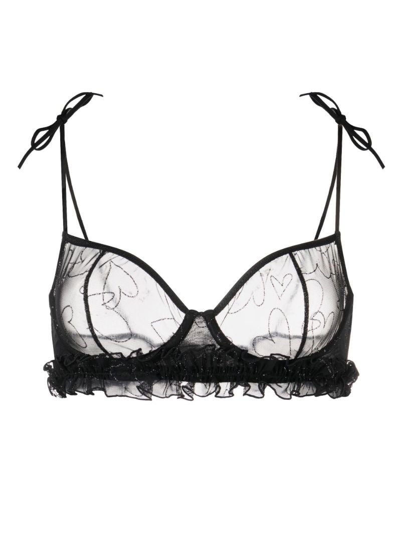 Black Falaise Sheer Underwire Bra