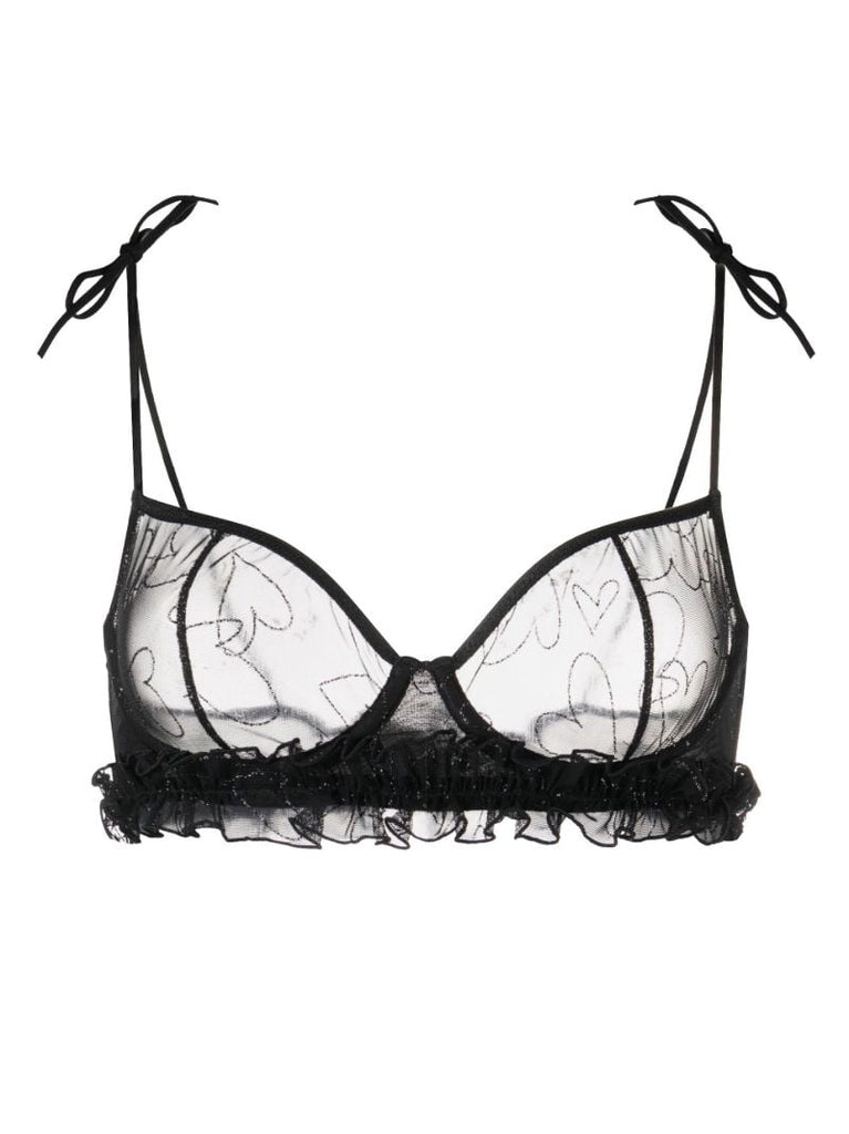 Black Falaise Sheer Underwire Bra