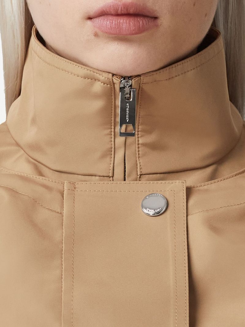 Brown Hooded Trench Coat