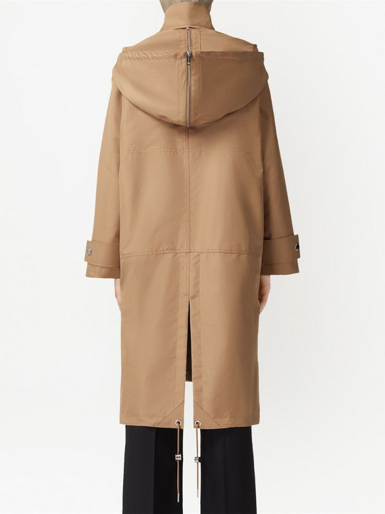 Brown Hooded Trench Coat
