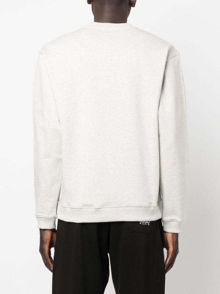 Grey Boke Embroidered Cotton Sweatshirt