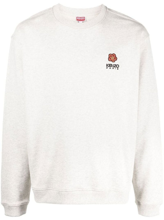 Grey Boke Embroidered Cotton Sweatshirt