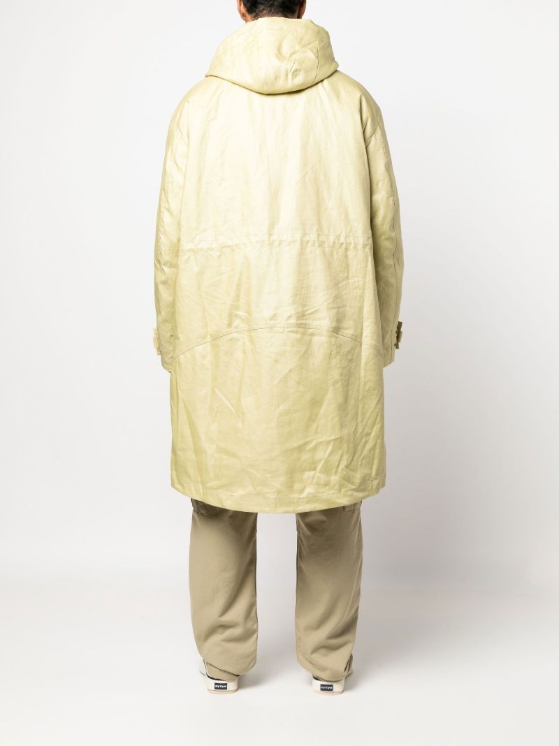 Green La Parka Linen Cozi Coat