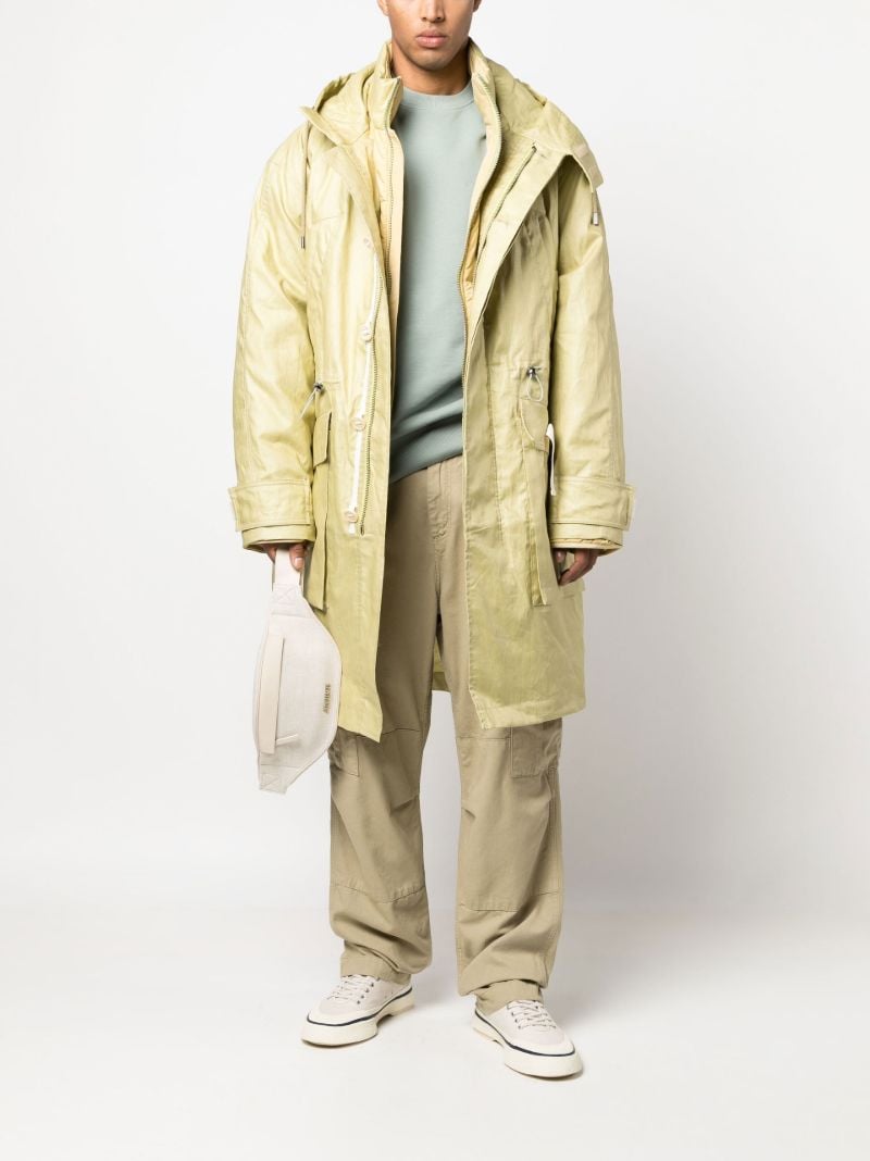 Green La Parka Linen Cozi Coat