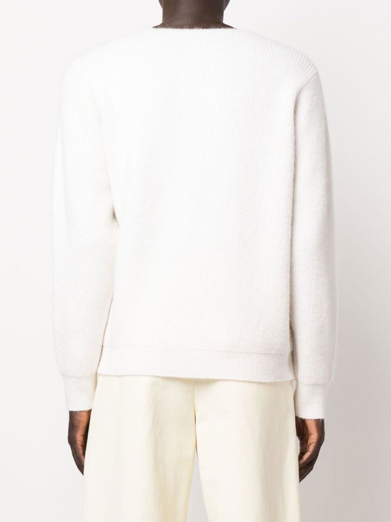 White Le Pau Asymmetric Cardigan