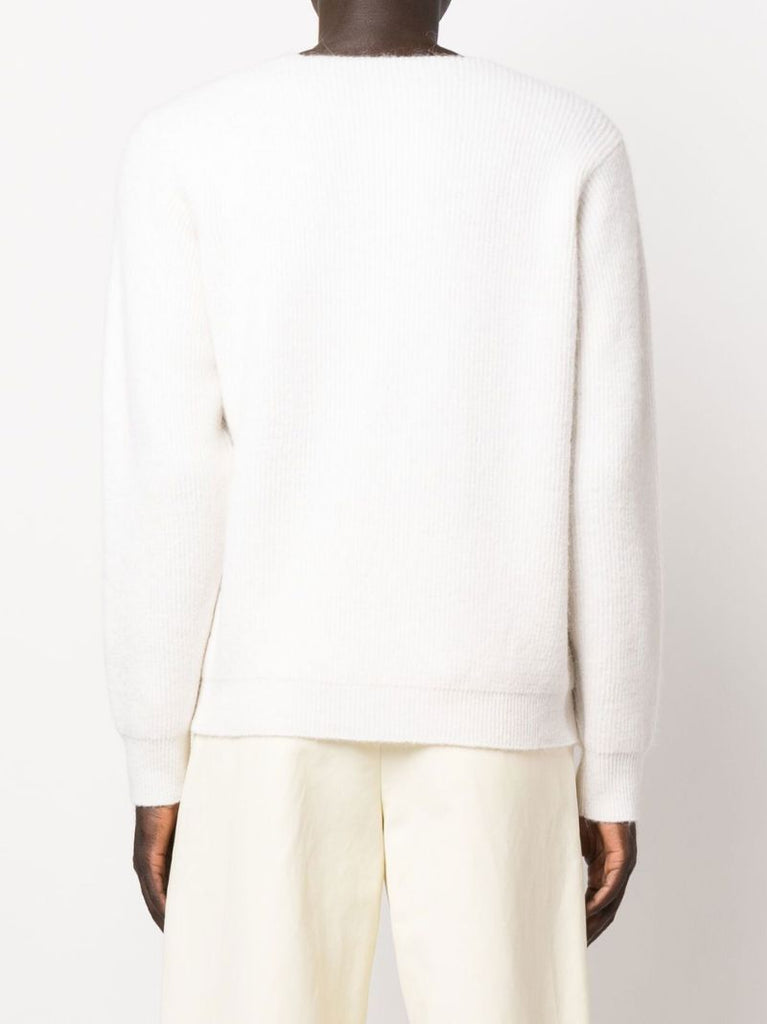 White Le Pau Asymmetric Cardigan