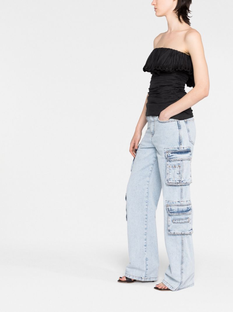 Black Gathered Top