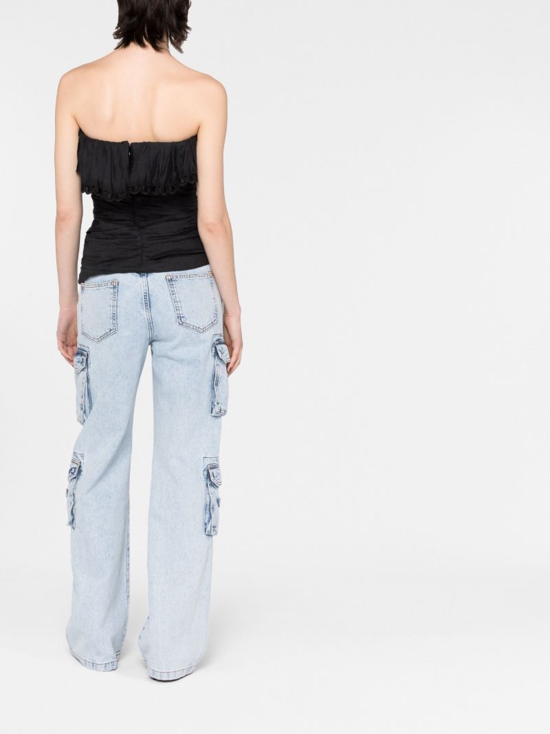 Black Gathered Top