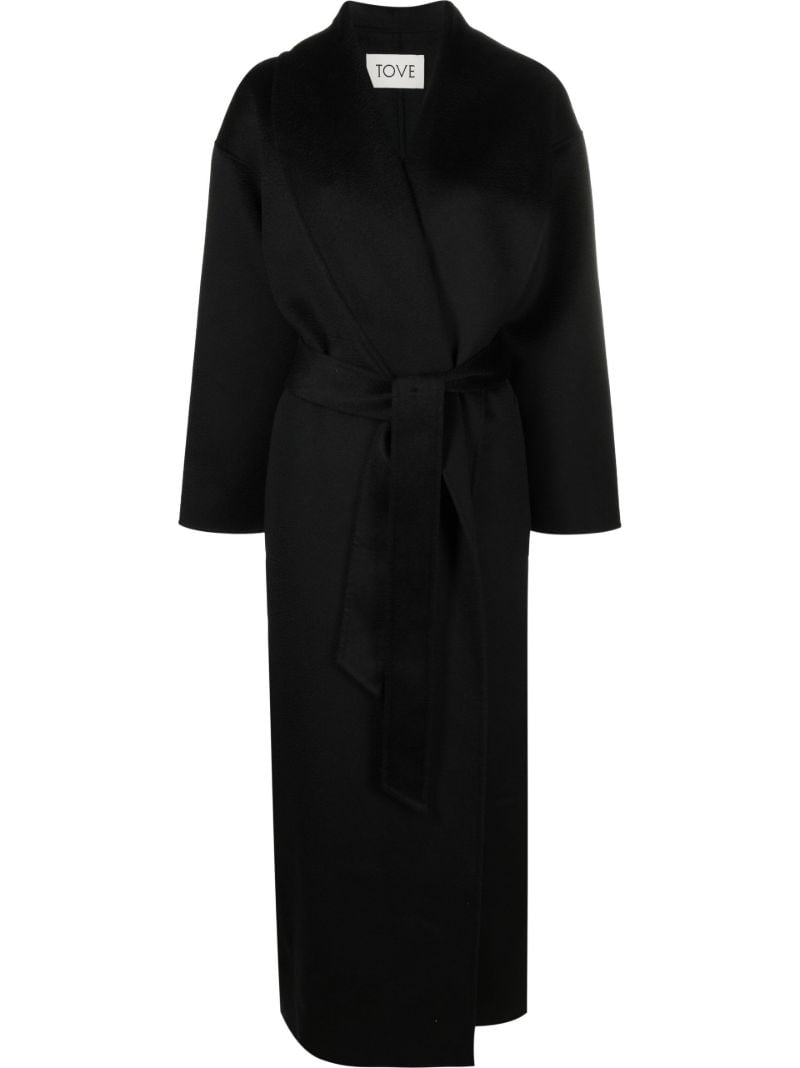 Black Jore Belted Wool Coat