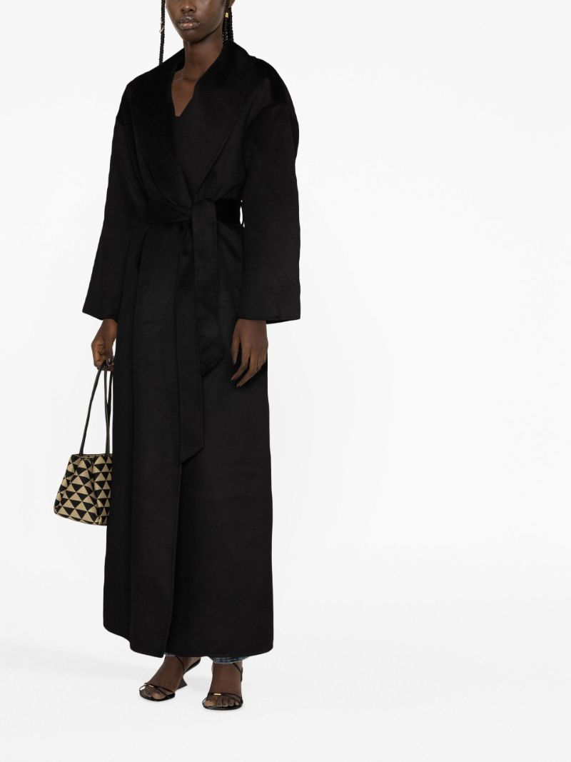 Black Jore Belted Wool Coat