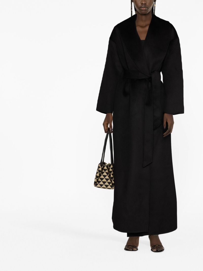 Black Jore Belted Wool Coat