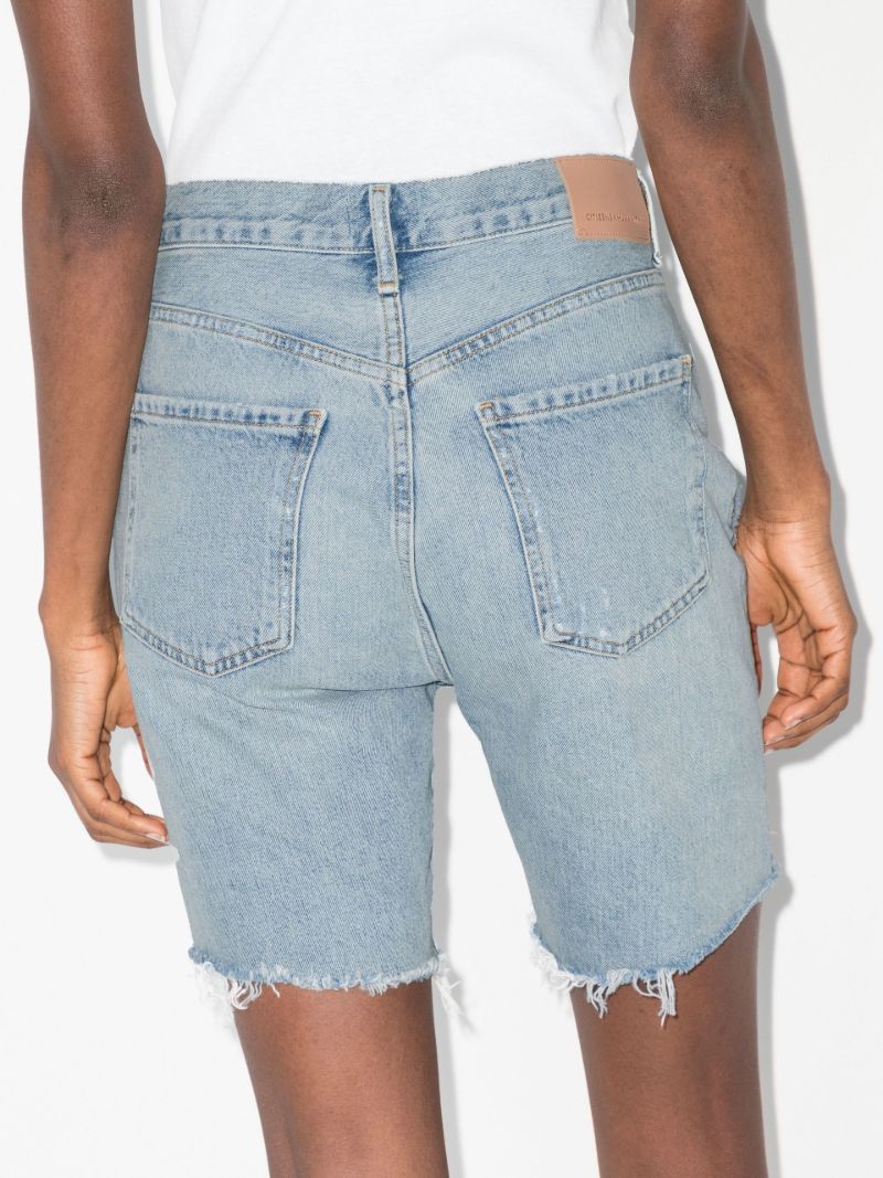 Blue Camilla Frayed Denim Shorts